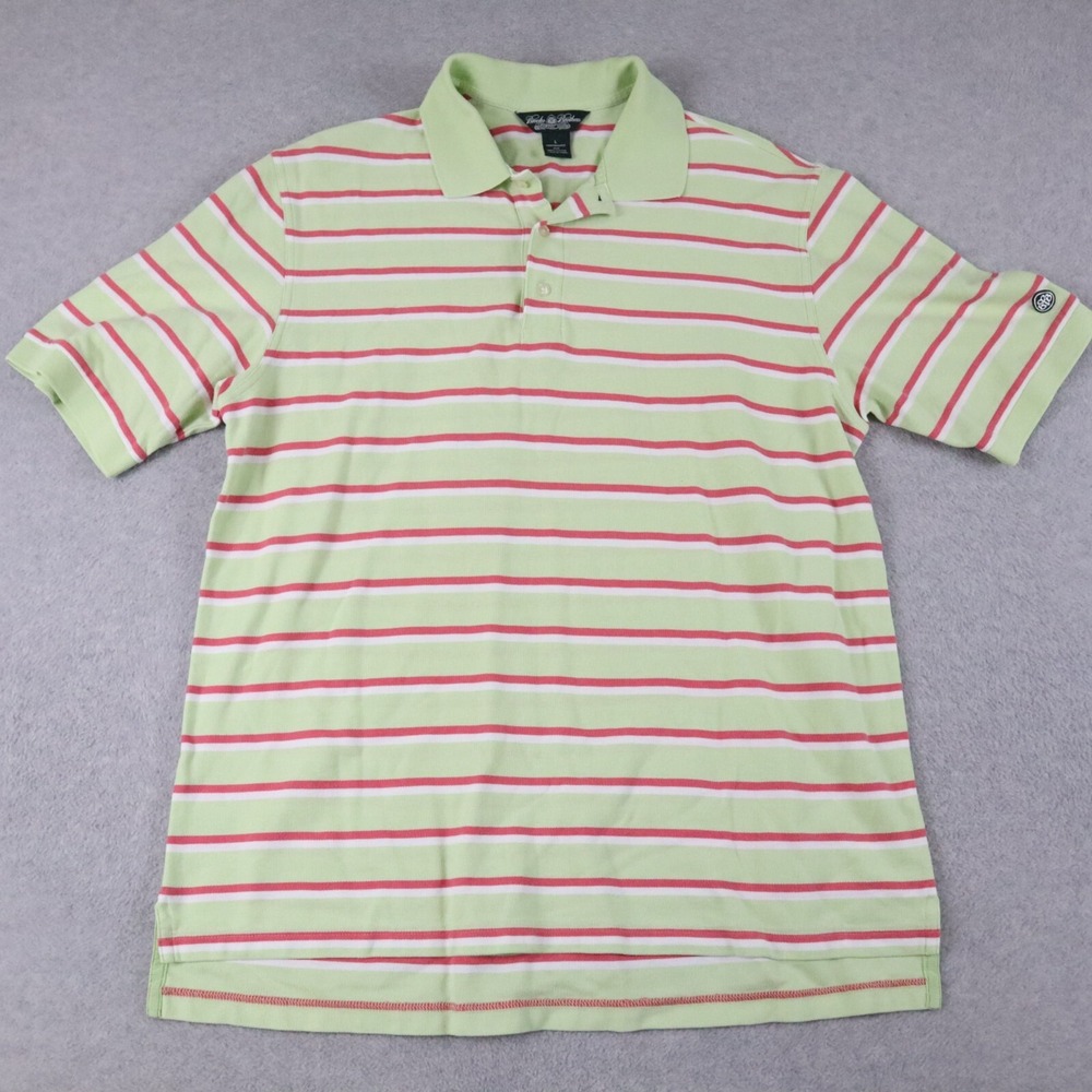 Brooks Brothers Polo Shirt Mens Large Country Club Performance Knit Short Sleeve